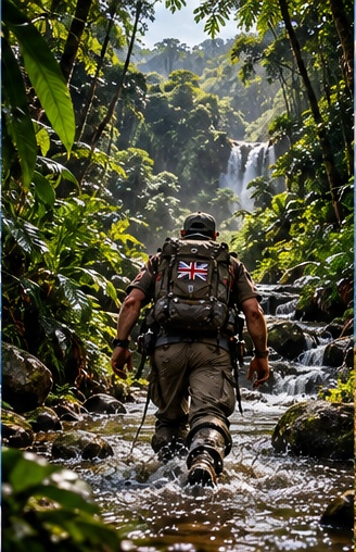 Karl Bushby trekking through dense jungle during the Darién Gap crossing